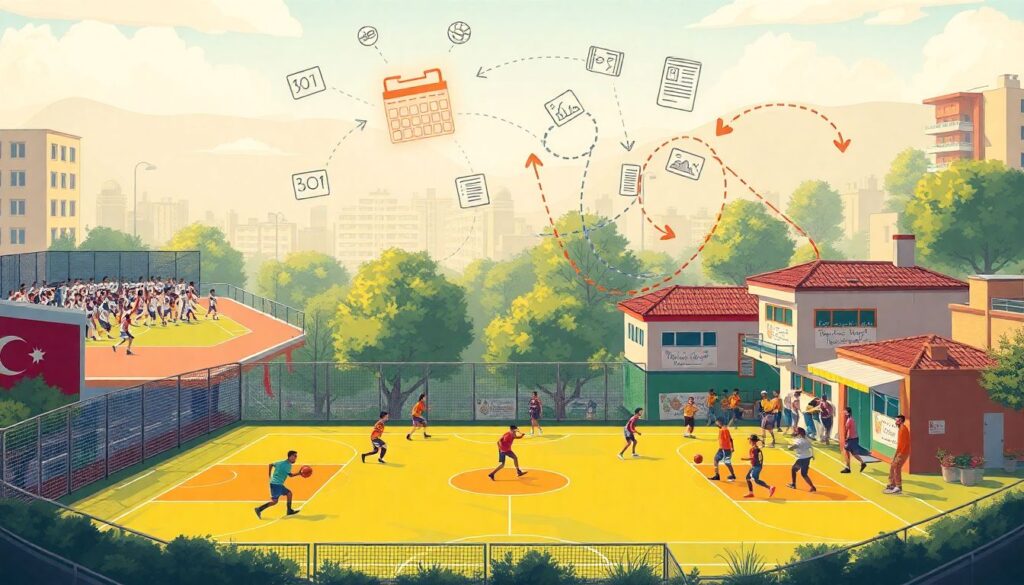 Grassroots Basketball in Turkey: School Leagues, Street Courts, and Community Projects - иллюстрация