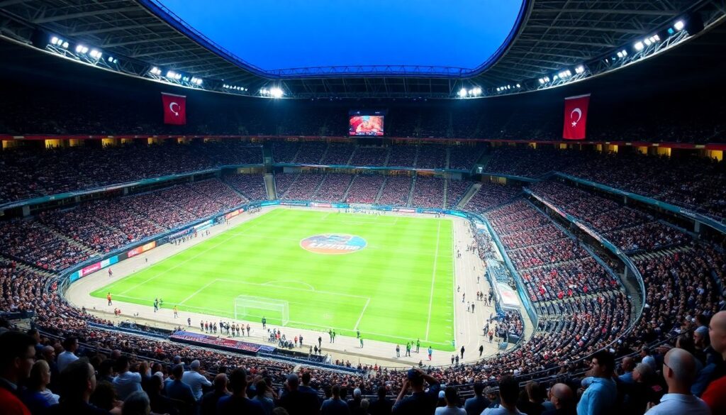 Fan Culture in Turkey: Comparing Atmospheres in Football, Basketball, and Volleyball Stadiums - иллюстрация