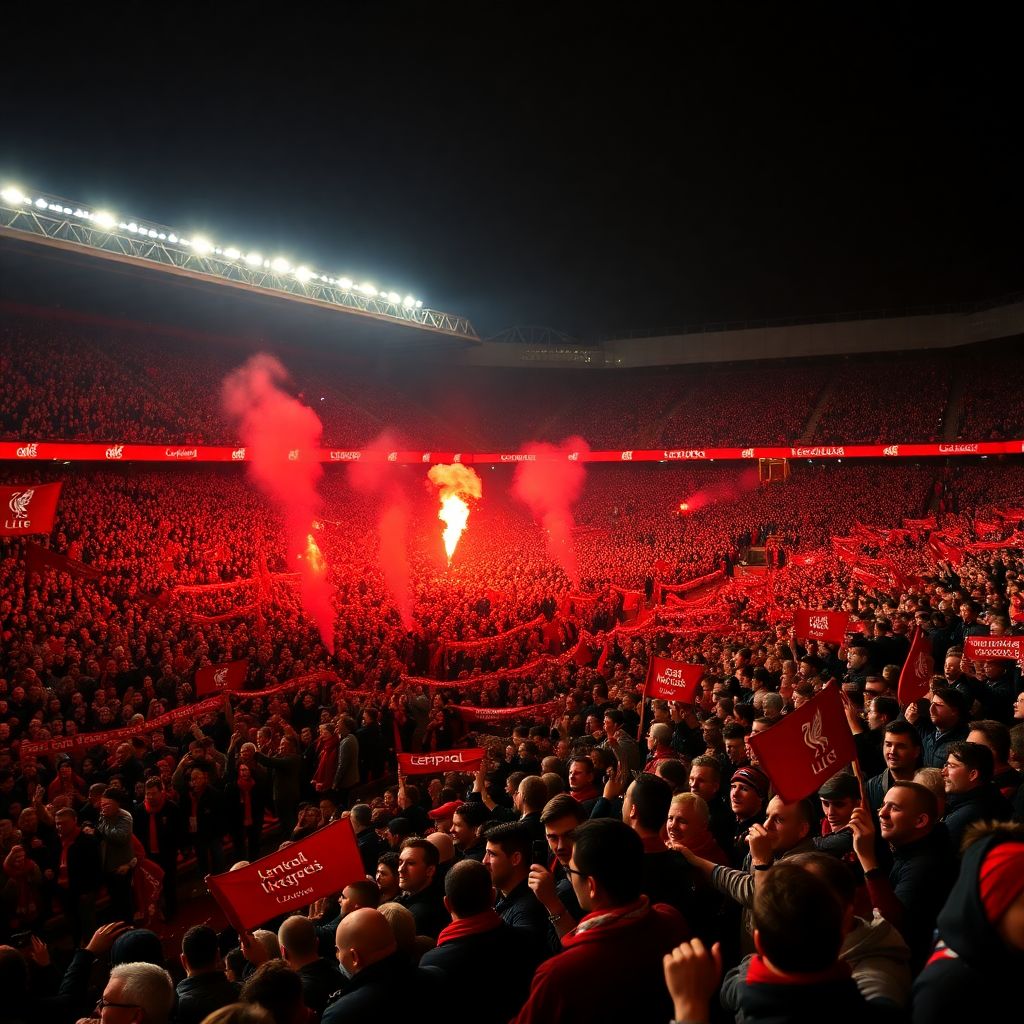 Anfield turns all red as liverpool host galatasaray in champions league
